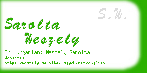 sarolta weszely business card